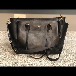 Coach Leather Diaper Bag & changing pad.